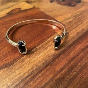 Kendra Scott Elton Gold Cuff with Black Stones